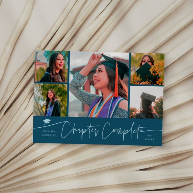 Faire-part Chapter Complete Teal Grad Multi Photo (Créateur téléchargé)