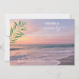 Faire-part Charm Ocean Beach View Partager une présence mémoi