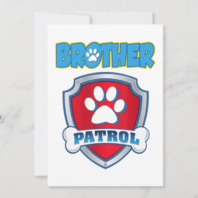 Faire-part Chemise de frère de patrouille - Cadeau drôle de m (Devant)