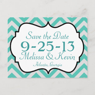 Faire-part Chevron Enregistrer la carte postale Date