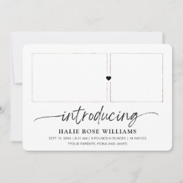 Faire-part Chic Introduire Photo Collage Naissance