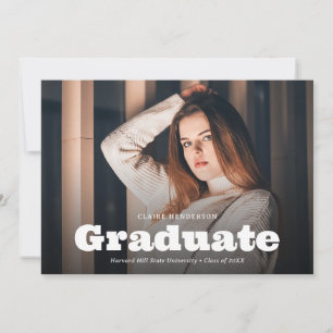 Faire-part Chic Retro Style Vintage Photo Collage Graduation