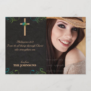 Faire-part Christian Grad Graduation Photo Je peux faire tout
