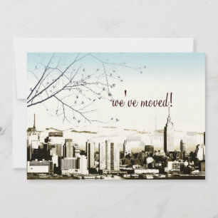 Faire-part Ciel de NYC/tours jumelles/annonce mobile