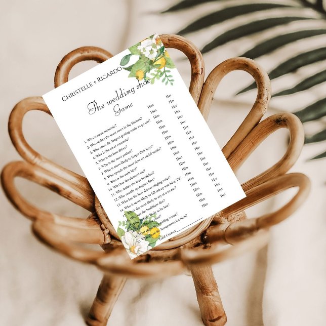 Faire-part Citron jeu de chaussures mariage, jeu de partie de (Créateur téléchargé)