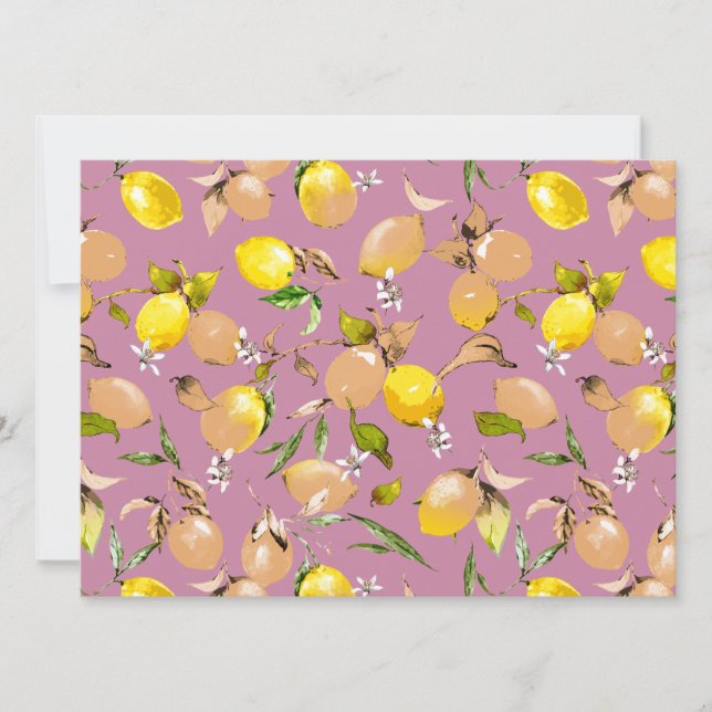 Faire-part citrons aquarelle 25 (Devant)