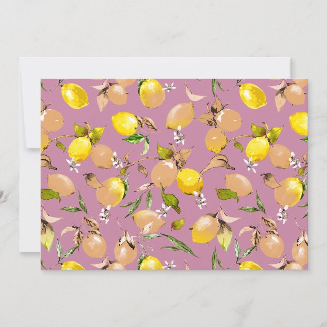 Faire-part citrons aquarelle 25 (Devant)