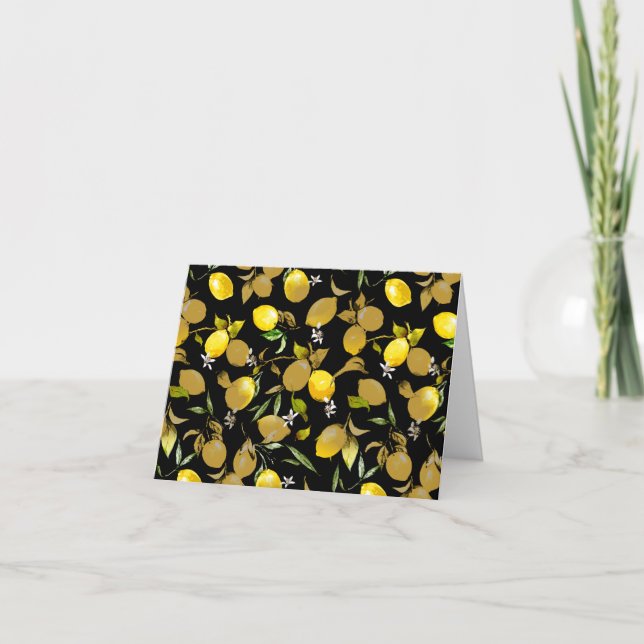 Faire-part citrons d'aquarelle 30 (Devant)