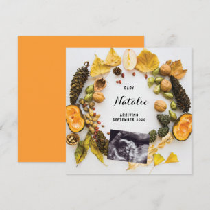 Faire-part Citrouille de grossesse Automne Automne Automne Fa