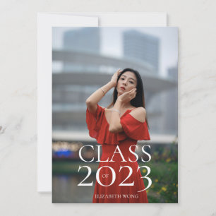 Faire-part Classe de 2022 Photo texte personnalisé Graduation