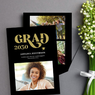 Faire-part Classe de 2024 typographie moderne 3 graduation ph