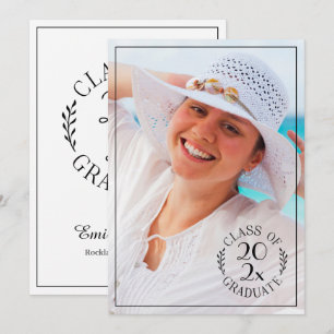 Faire-part Classe de 2025 Graduate Photo Typographie moderne