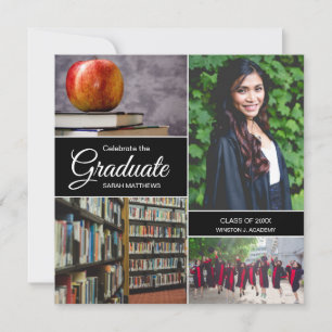 Faire-part Classe de graduation de collage photo personnalisé