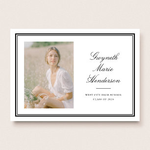 Faire-part Classic Elegance Photo Graduation