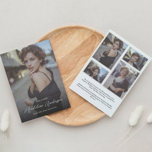 Faire-part Classique moderne photo Collage Graduation