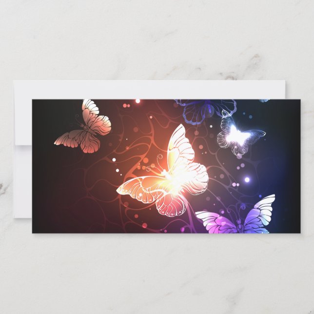 Faire-part Clowing Night Butterflies (Devant)