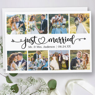 Faire-part Coeur de calligraphie juste marié 8 Mariage photo