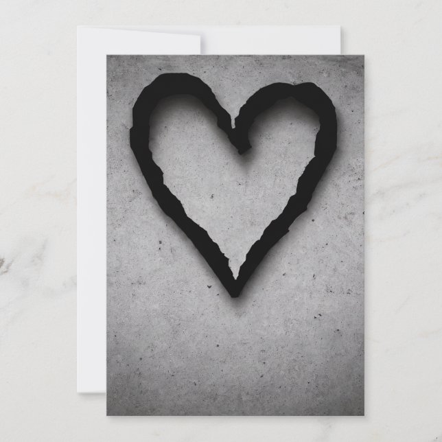 Faire-part Coeur gauche, no 01 (Devant)