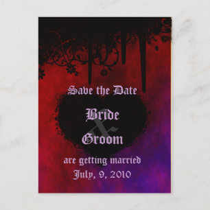 Faire-part Coeur gothique Enregistrer la date Carte postale