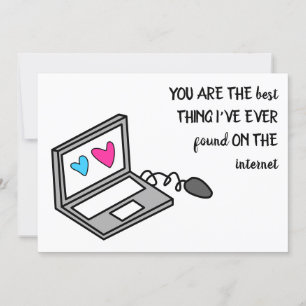 Faire-part Cœurs drôles de la Saint-Valentin Ordinateur