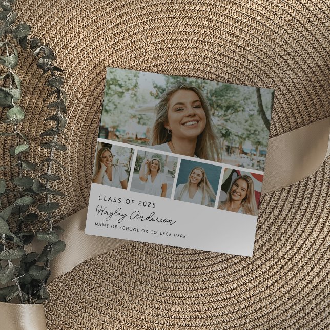 Faire-part Collage de 5 photos modernes en bande (Créateur téléchargé)