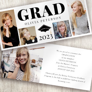 Faire-part Collage de photos Classe de 2023 Graduation