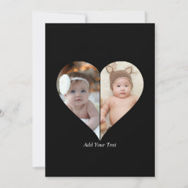 Faire-part Collage photo en forme de coeur 2