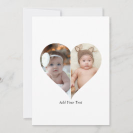 Faire-part Collage photo en forme de coeur 2