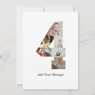 Faire-part Collage photo noir et blanc numéro 4