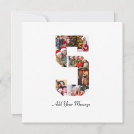 Faire-part Collage photo noir et blanc numéro 5