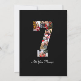 Faire-part Collage photo noir et blanc numéro 7