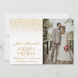 Faire-part Collection Vintage de Mariage Glam Gold Confetti