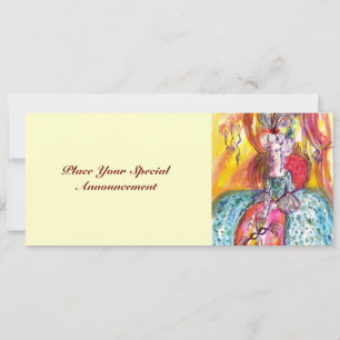 FAIRE-PART COLOMBINA / MARDI GRAS MASQUERADE BALL