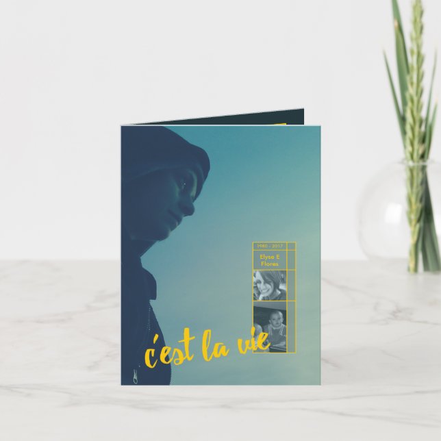 faire-part commémoratif c'est-la-vie (Devant)