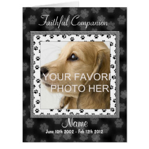 Faire-part commémoratif de chien - Perte d'animal 