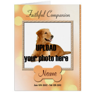 Faire-part commémoratif de chien - Perte d'animal 