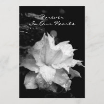 Faire-part commémoratif funèbre de gouttes de