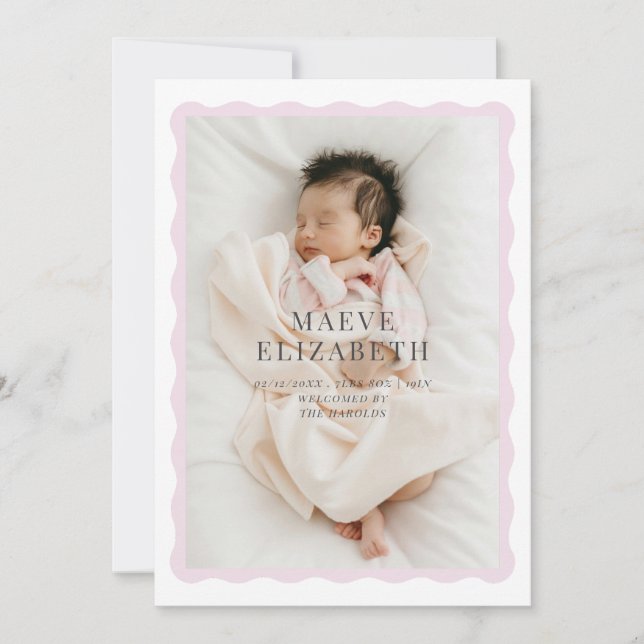 Faire-part Conception de courtoisie pour une petite fille (Devant)