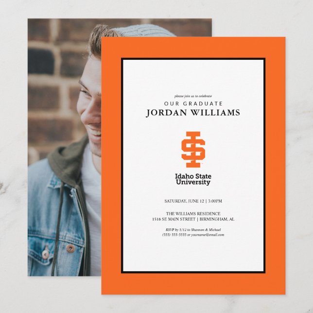 Faire-part Conception de logo officiel de l'Université d'État (Devant / Derrière)