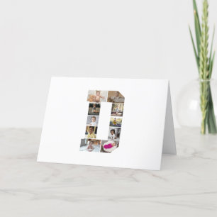 Faire-part Concevez votre propre lettre D photo Collage