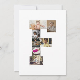 Faire-part Concevez votre propre lettre F photo Collage