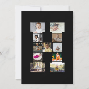 Faire-part Concevez votre propre lettre H photo Collage