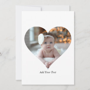 Faire-part Concevez votre propre photo en forme de coeur uniq