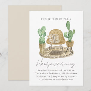 Faire-part Confortable Plante New Home Ménage