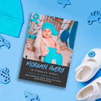 Cool Blue Marker Police New Baby Boy Photo