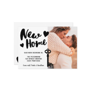 Faire-part Cool moderne Script Nouveau Accueil touche photo d