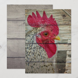 Faire-part Coop de poulet rustique de coq