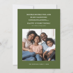 Faire-part Coronavirus confondu Vacances Salutations Vert