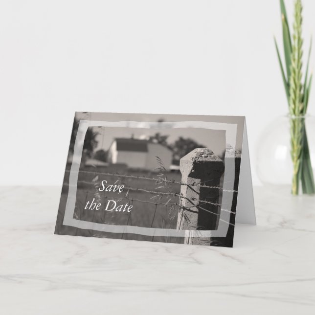 Faire-part Country Farm Wedding Enregistrer la date Faire-par (Devant)
