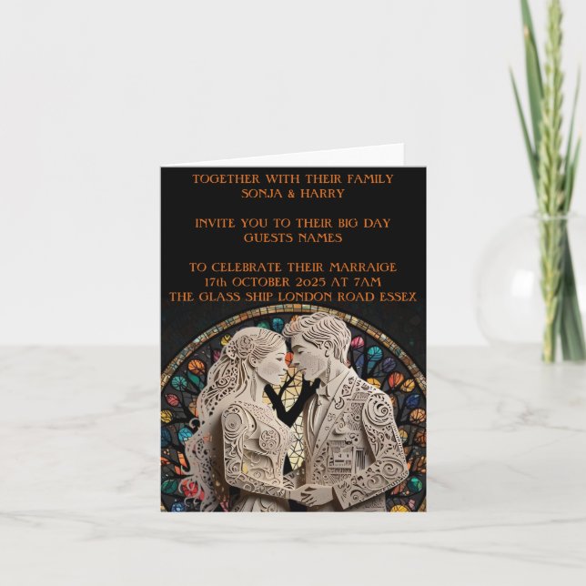 Faire-part Couples de mariage personnalisés  (Devant)